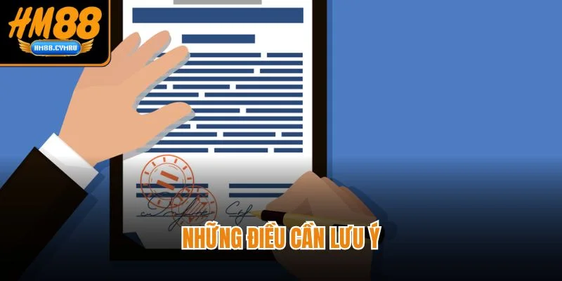 Những điều cần lưu ý